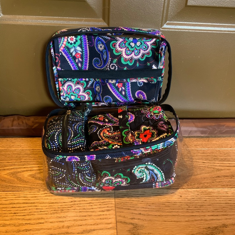 Vera Bradley Makeup Travel Cosmetic Set